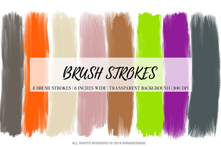 Halloween Brush Strokes, Digital Brush Strokes