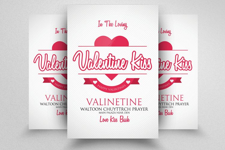 Valentines Day Kiss Flyer