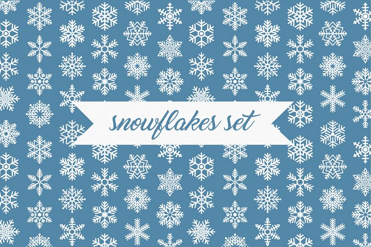 snowflakes vector set