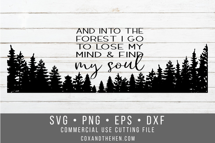 Find my Soul Forest Wood Sign Stencil SVG