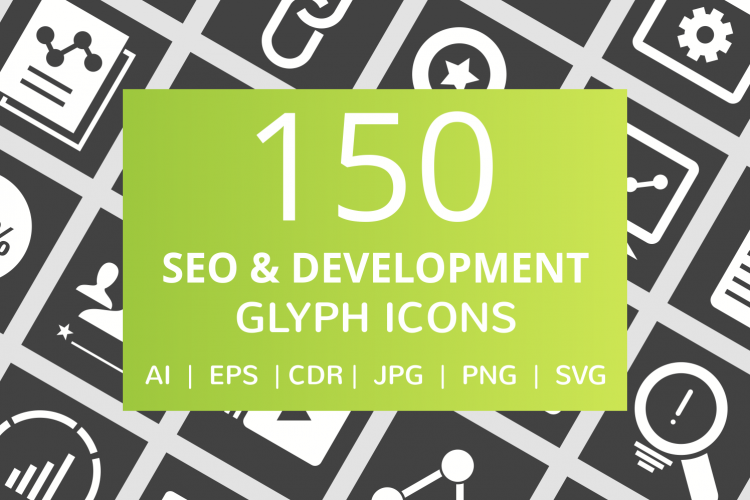 150 SEO   Development Glyph Inverted Icons