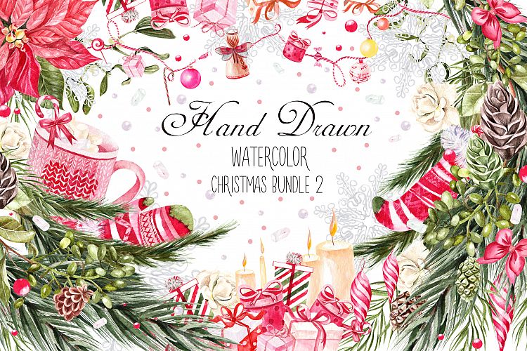 Watercolor Christmas BUNDLE 2