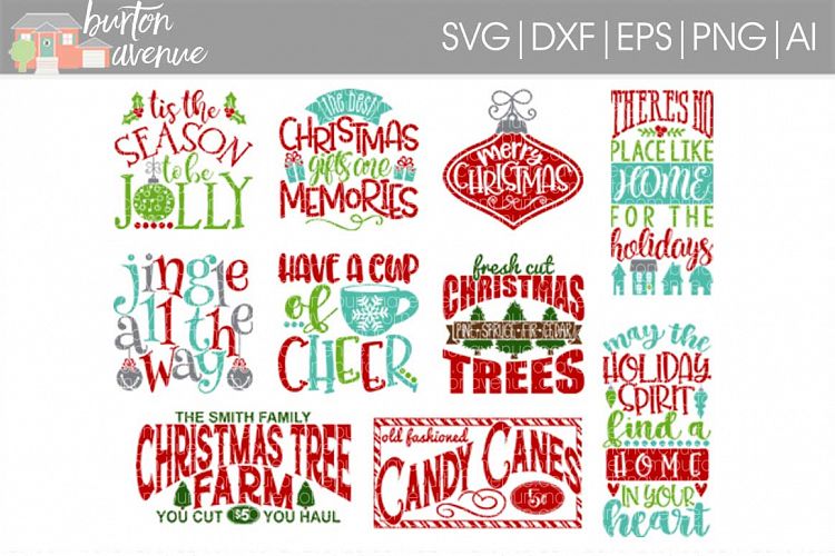 Christmas SVG Bundle-cut files for Cricut, Silhouette