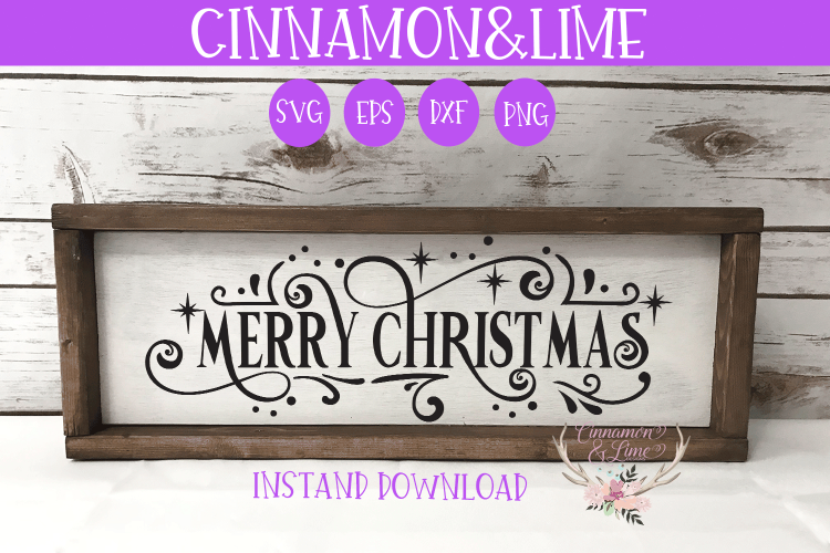 Merry Christmas Farmhouse Vintage Sign SVG