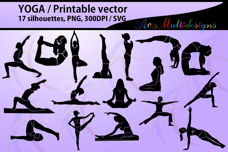 yoga shapes silhouette vector / Yoga / yoga svg  / printable yoga posture / High Quality / vector yoga png / exercise / exercise for health