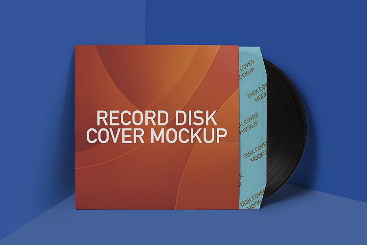 Record Disk Cover Mockup