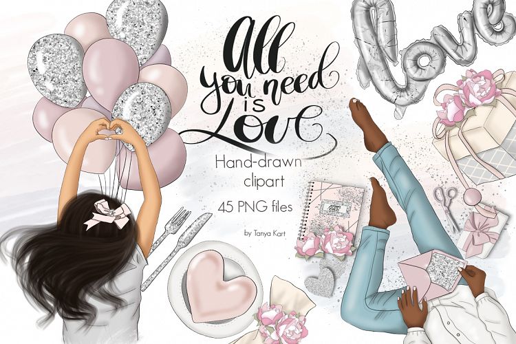 All You Need Is Love Graphic Design KIt
