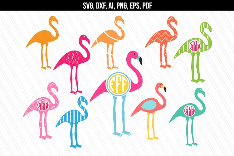 Flamingo svg dxf cutting files