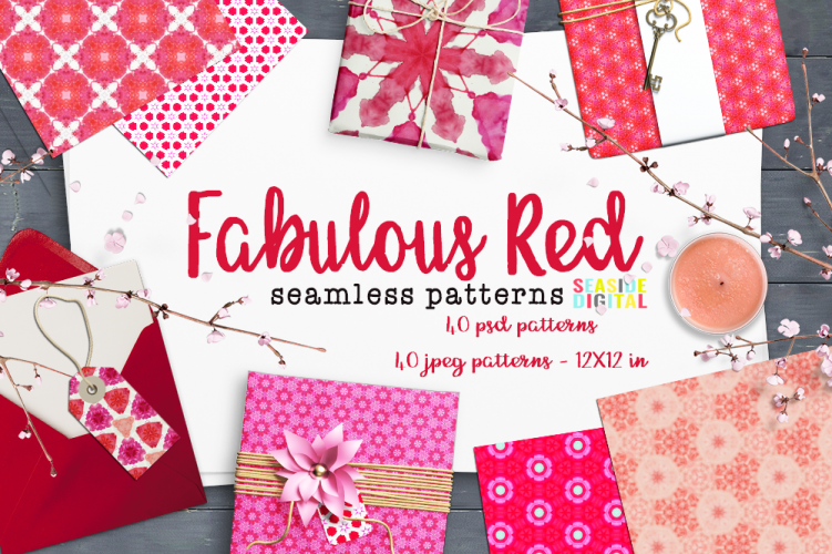 Fabulous Red Seamless Patterns