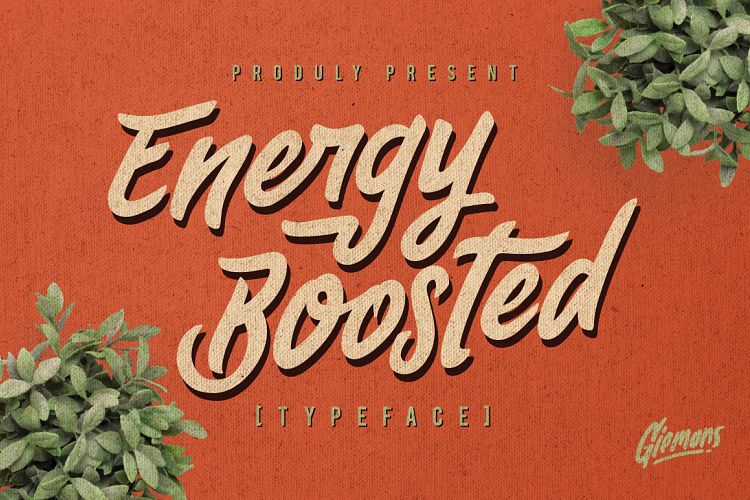 Energy Boosted Typeface
