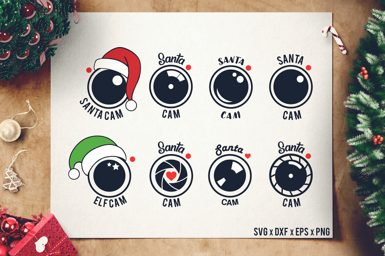 Santa Cam SVG - Santa Cam Cut File - Santa Cam SVG Bundle