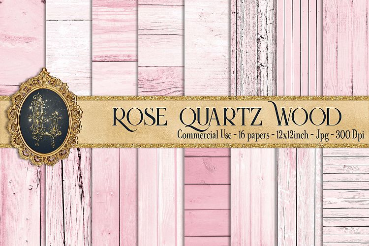 16 Rose Quartz Wood Texture Digital Papers, Barn Wood Papers