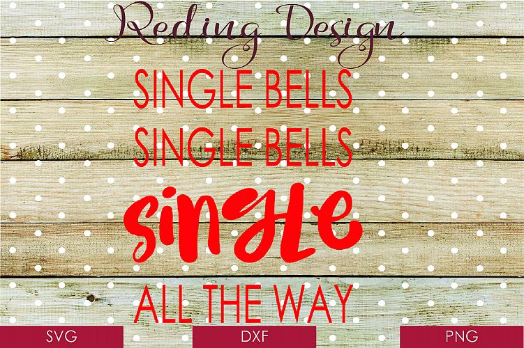 Single Bells Christmas SVG DXF PNG Digital Cut File