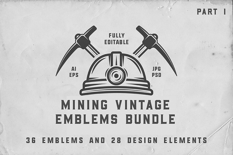 36 Vintage Mining Emblems part 1