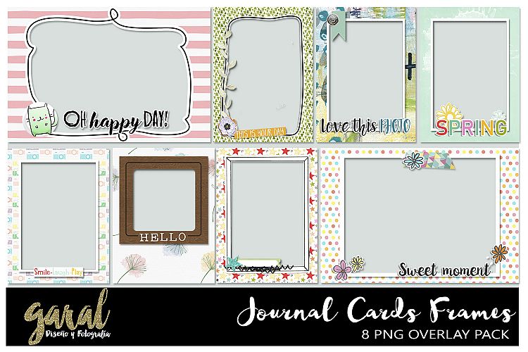 Quick Pocket Frames 8pk, journal cards, scrapbook, pocket scrapbook page designing, digital scrapbooking, printable