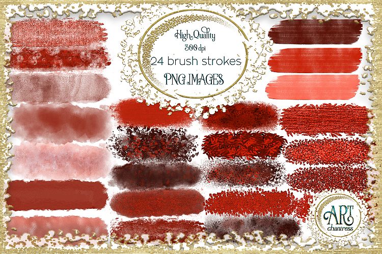 Sangria Wine Burgundy  Brush Strokes Clipart Autumn Golden Glitter  24 PNG - transparent background images