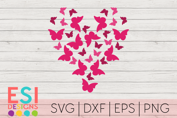 Valentines Day SVG | Wedding SVG | Heart Butterfly Design 1