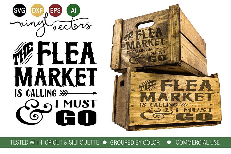 The flea market is calling DXF SVG Cut File