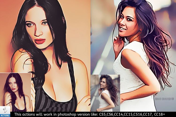 Vector Painting Photoshop Action