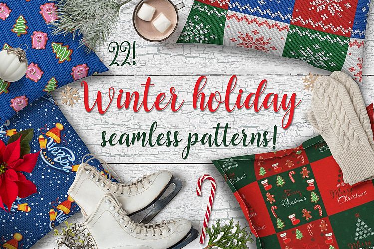 Winter holiday patterns. Christmas mood.