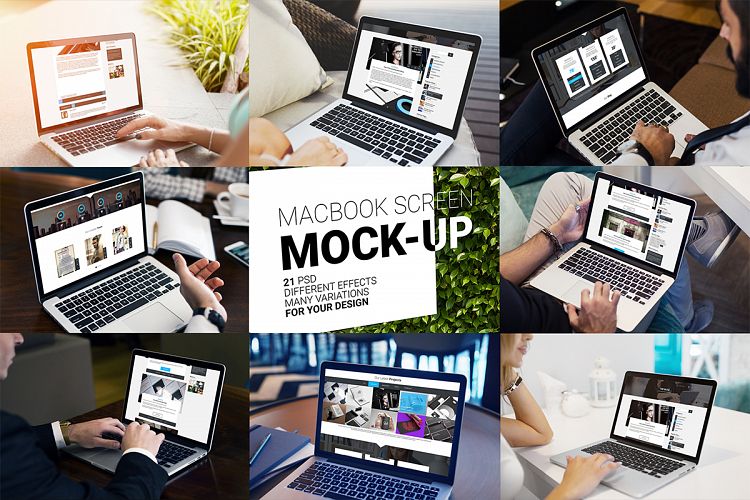 MacBook Screen Mock-Up / 21 PSD 