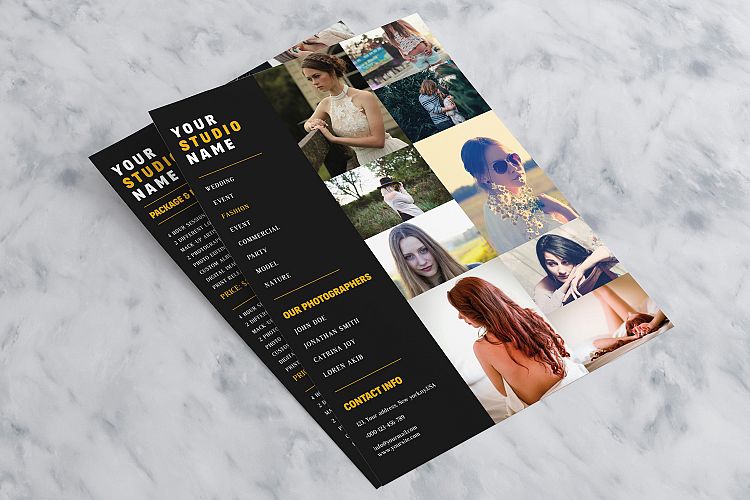 Photography Price List Marketing Flyer 