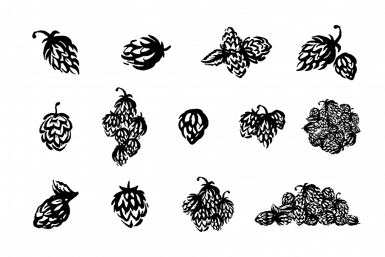 Hop emblem icon illustration.