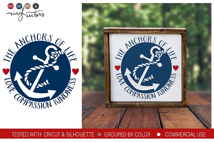 The anchors of life SVG DXF PNG Cut File