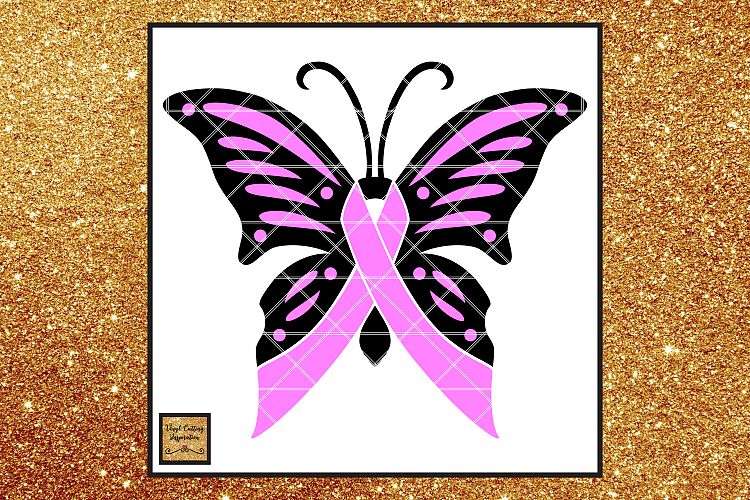 Download Breast Cancer Awareness Ribbon Butterfly SVG, Cancer ...