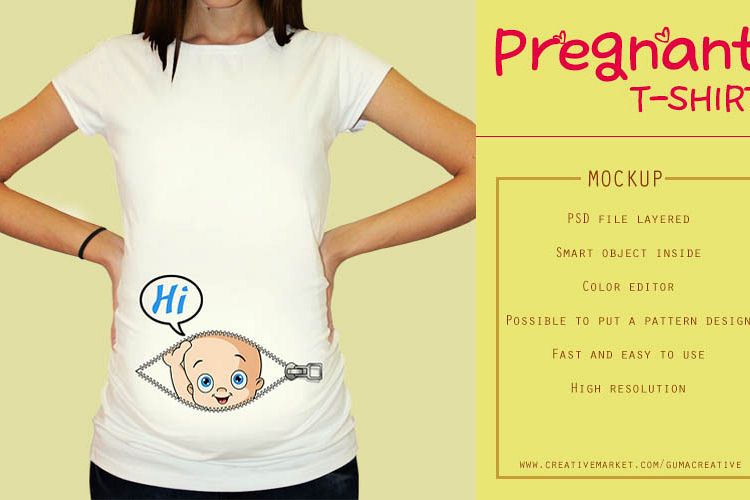 Pregnant T-shirt Mockup example image 1