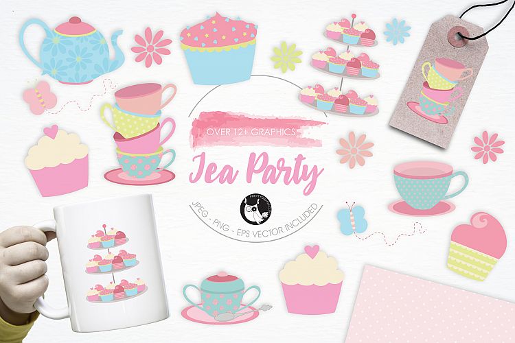 Tea Party graphics and illustrations