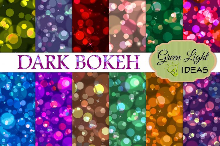 Dark Bokeh Digital Papers