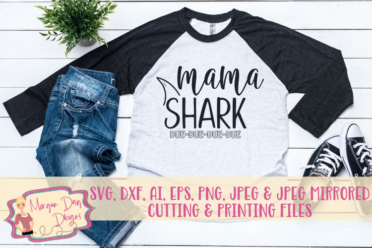 Mama Shark SVG, DXF, AI, EPS, PNG, JPEG