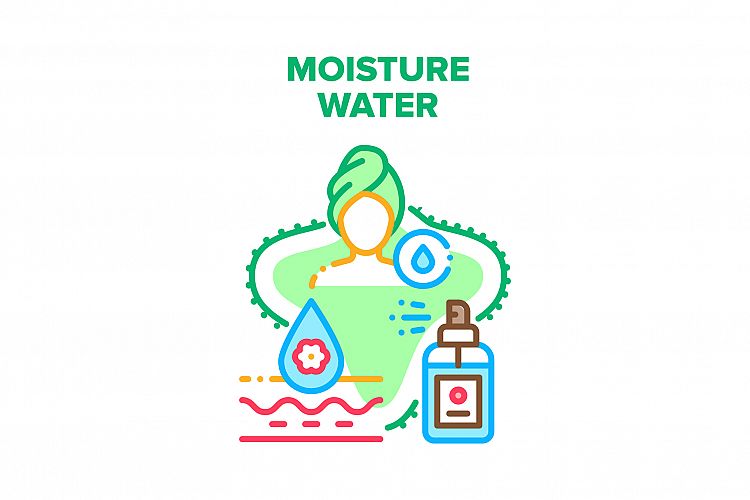 Moisture Water Vector Concept Color Illustration example image 1