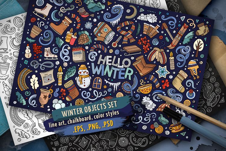 Winter Objects & Elements Set