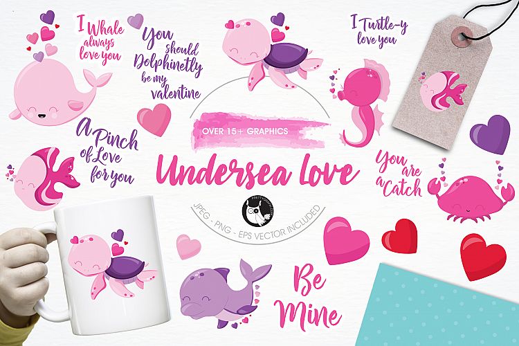 Undersea Love graphics and illustrations
