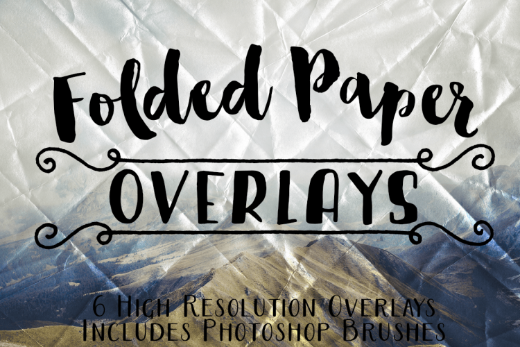 Folded Paper Textures - Paper Overlays & Photoshop Brushes
