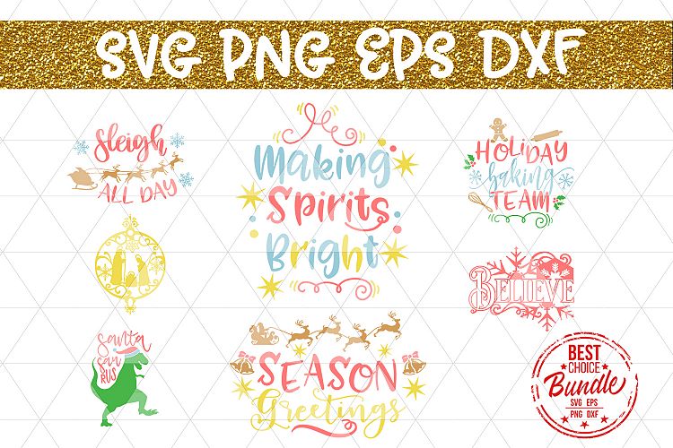 Christmas Bundle SVG File, Winter SVG, Kids SVG, EPS DXF PNG