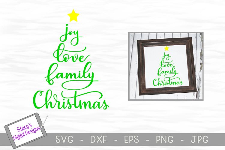 Christmas SVG / Christmas tree SVG / joy / love / family
