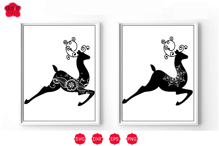 Raindeers Mandala Svg