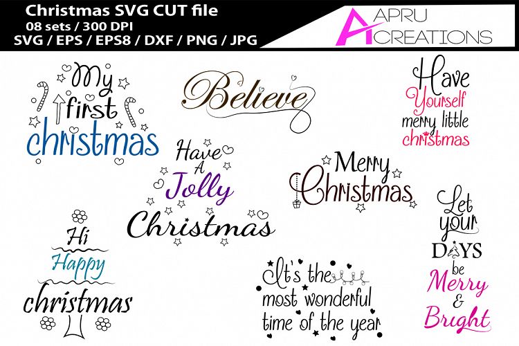 Christmas SVG cutting files bundle