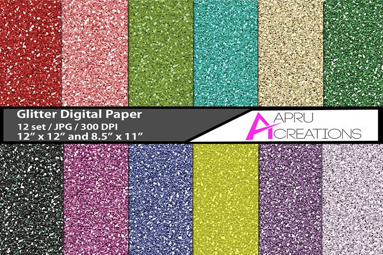 Glitter digital papers, digital papers, glitter pattern, high quality 300 dpi, 12 x 12 inch , and 8.5 x 11 inch