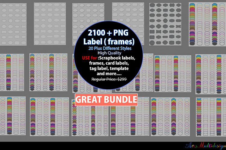 Label clipart bundle / digital label clipart bundle / frames bundle / high quality frames / digital frames clip art / label clipart