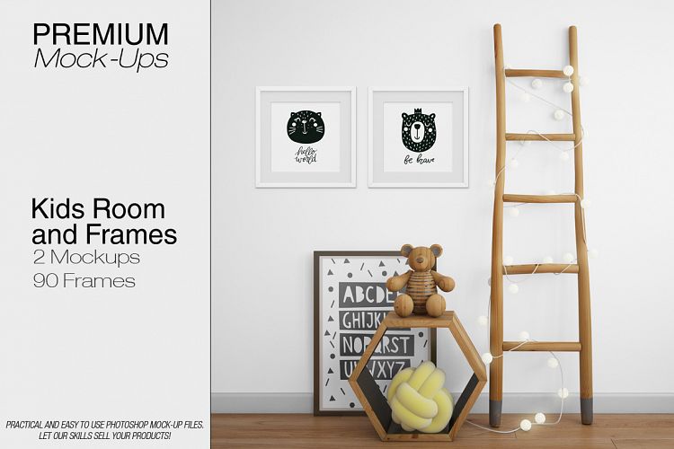 Kids Room & Frame Mockup