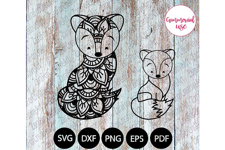 Download cute FOX mandala svg (213523) | Cut Files | Design Bundles