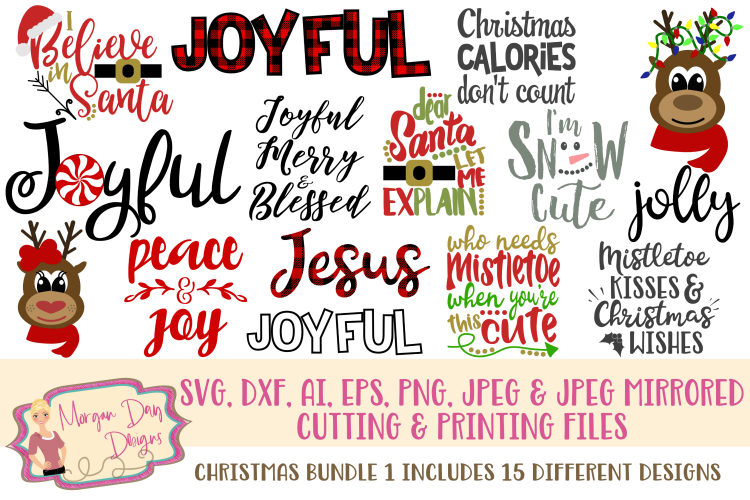 Christmas Bundle 1 SVG, DXF, AI, EPS, PNG, JPEG