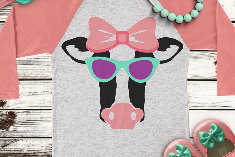 Cow Heifer Farm Life Animal Cute Kids Girls SVG DXF PNG Cut File Cricut Silhouette Cameo Clip Art Htv Die Cutting Heat Transfer Vinyl