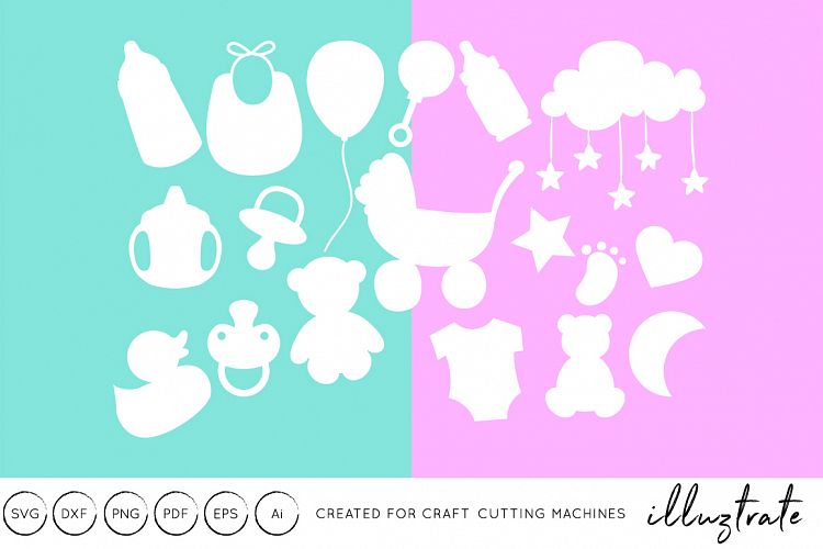 Baby SVG Cut File - Baby Clipart, DXF, PNG