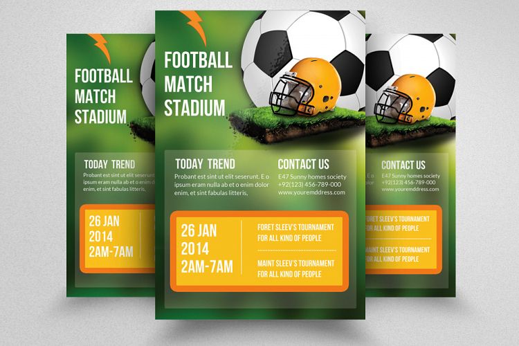 Football Match Flyer Template