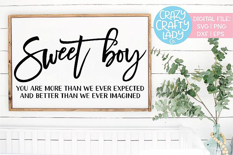 Download Sweet Boy Nursery Decor SVG DXF EPS PNG Cut File